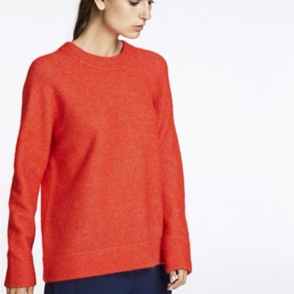 Samsoe Butler Sweater Yak Wool Red Fall Crewneck Soft Cozy Denmark Nordic